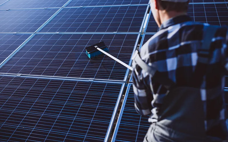 solar panel cleaning