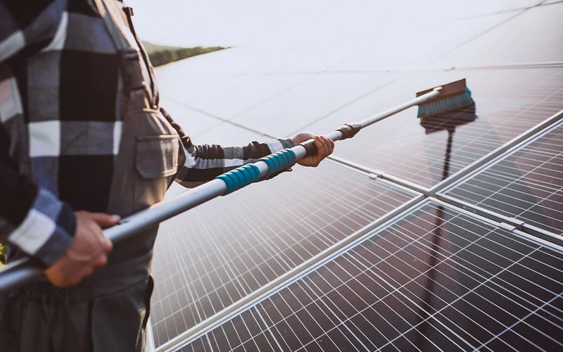solar panel cleaning