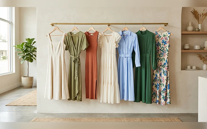 types of midi dresses
