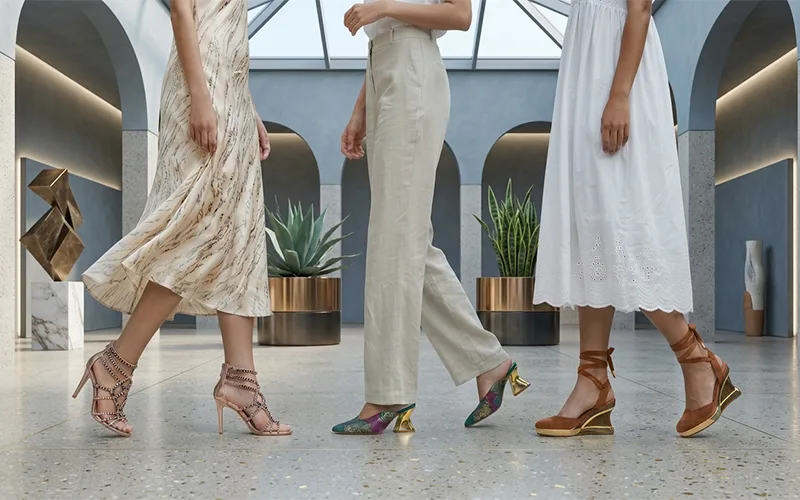 types of sandals heels