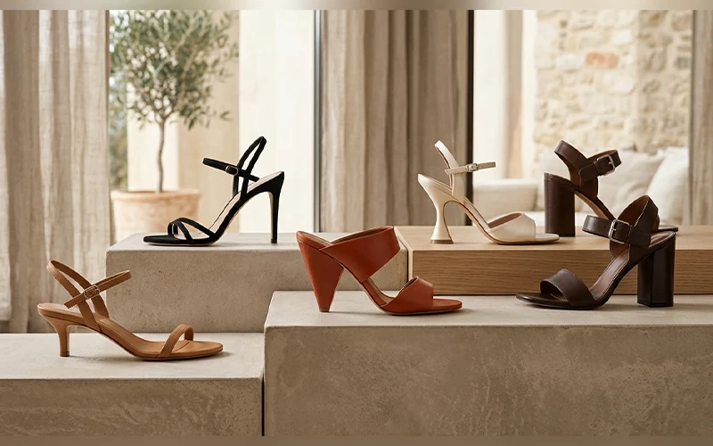 types of sandals heels