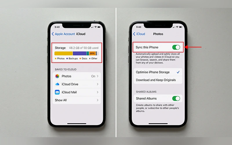 Check Your Storage and Apple Account