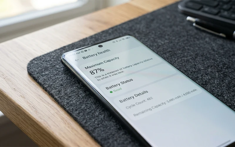 how to check battery health on android