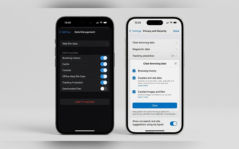 how to clear browser cache on iphone