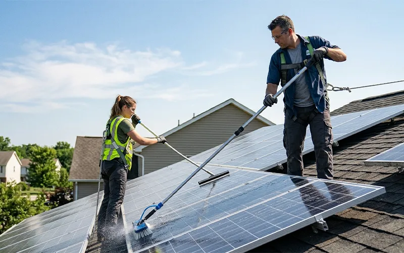 solar panel cleaning