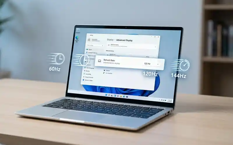 how to check laptop screen refresh rate