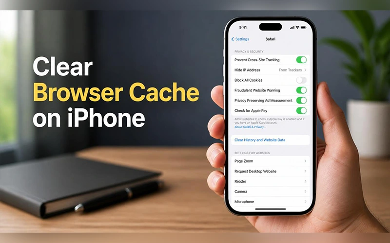 how to clear browser cache on iphone