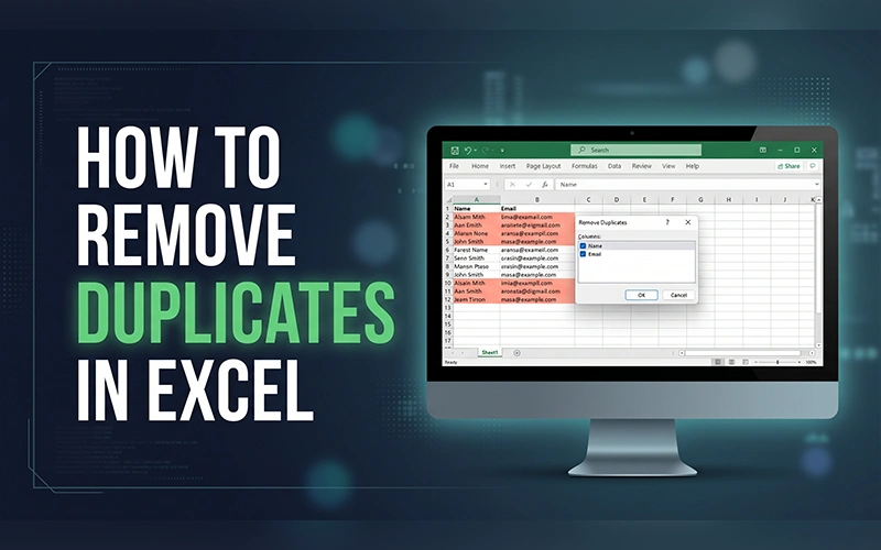 how to remove duplicates in excel