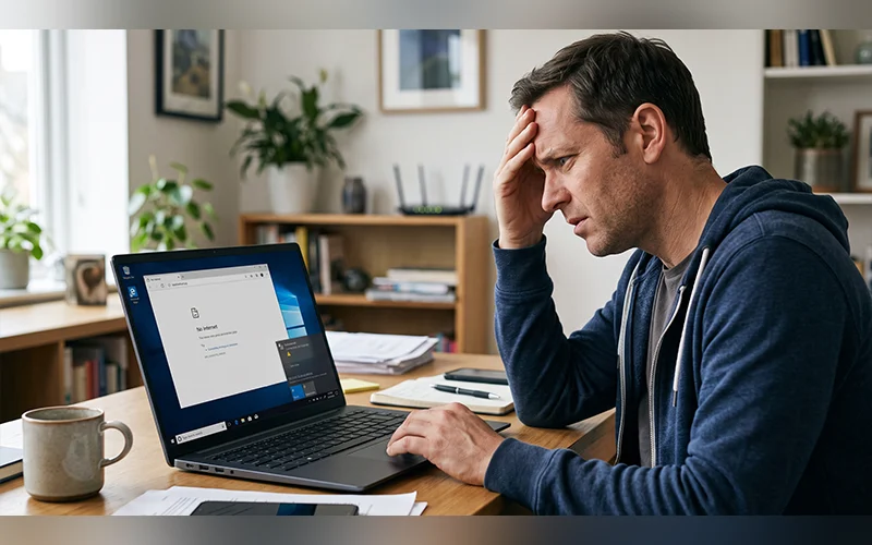laptop connected to wifi but no internet
